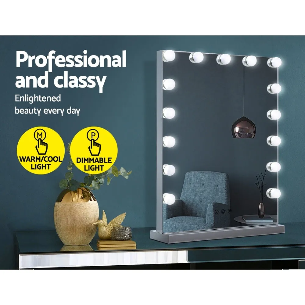 15 LED Hollywood Makeup Mirror 43x61cm, Touch Controls - Embellir