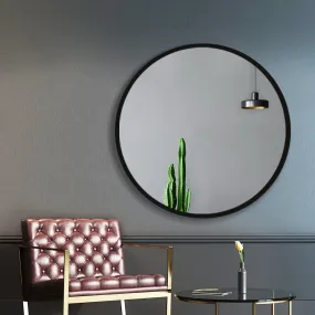 80cm Round Wall Mirror, Mist Removal, MDF Frame, Embellir