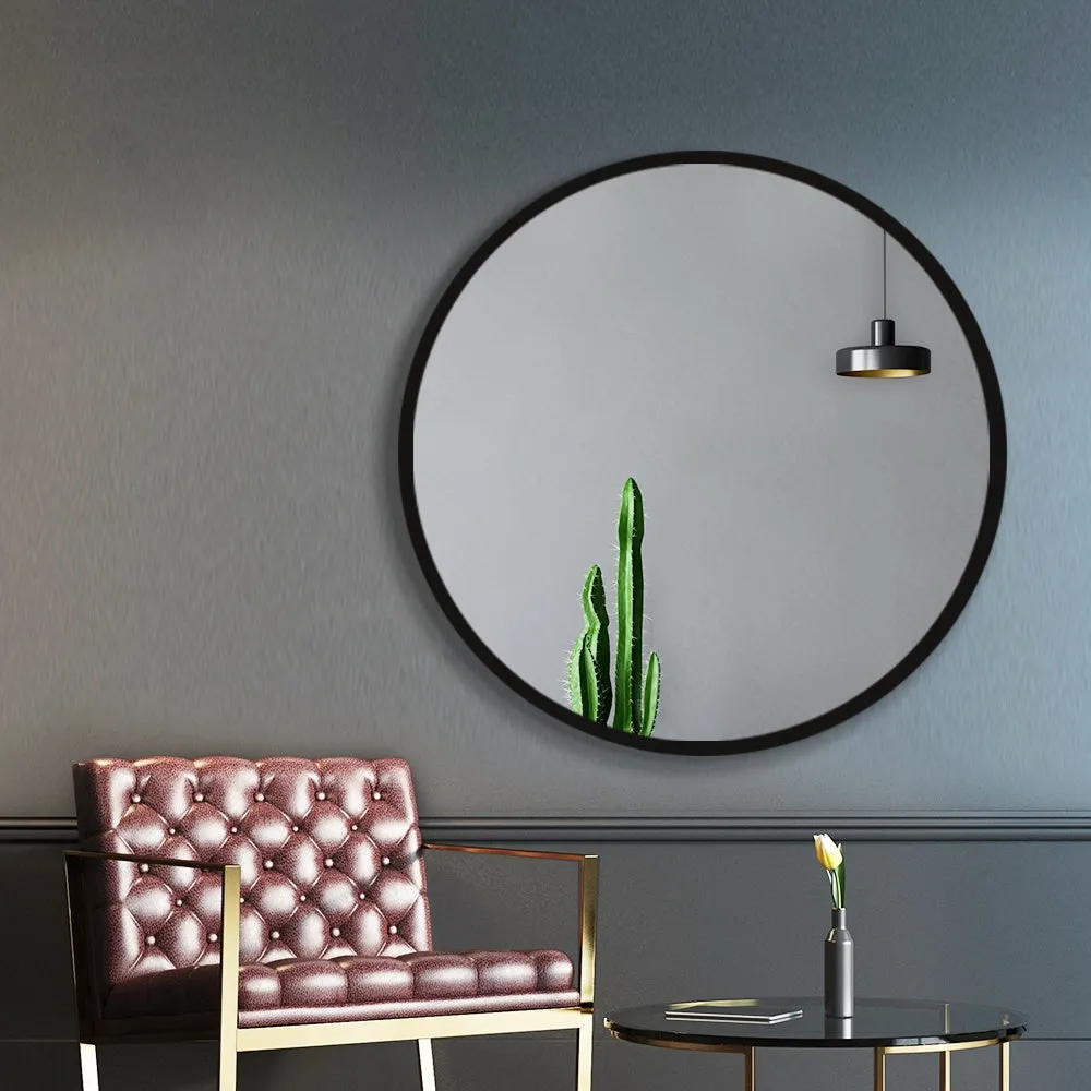 80cm Round Wall Mirror, Mist Removal, MDF Frame, Embellir
