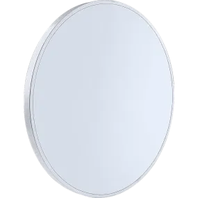 90cm Round White Wall Mirror, High Clarity, Contemporary - Della Francesca