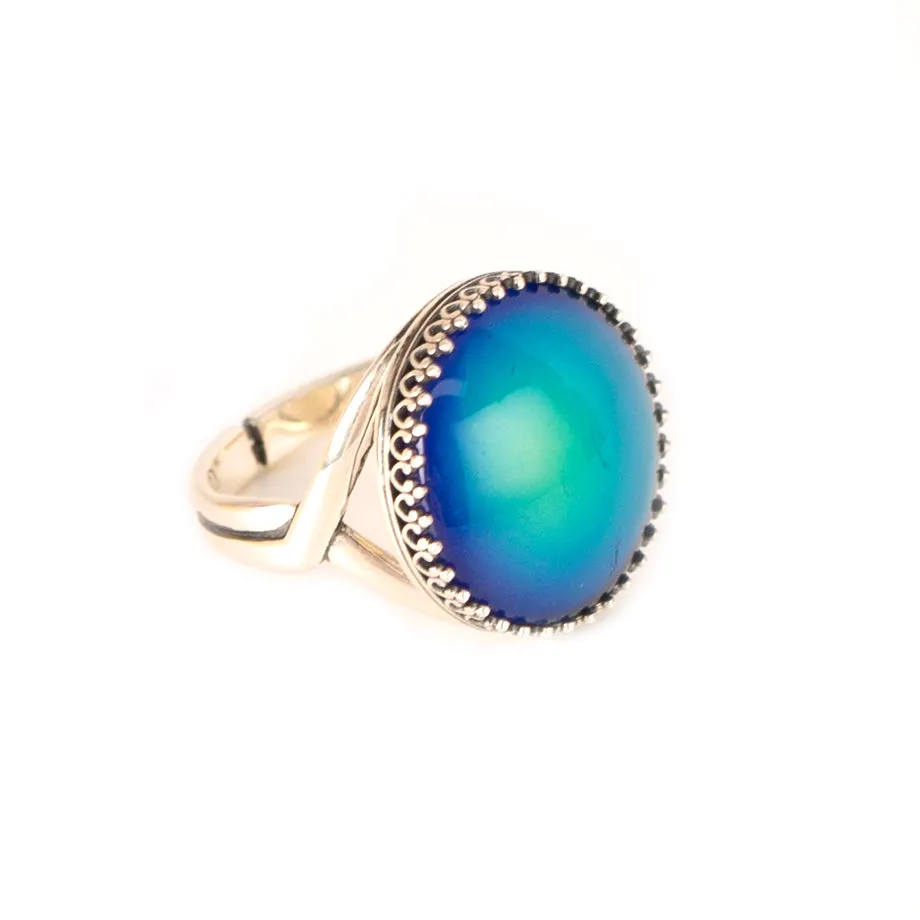 Adjustable Vintage Crown Mood Ring