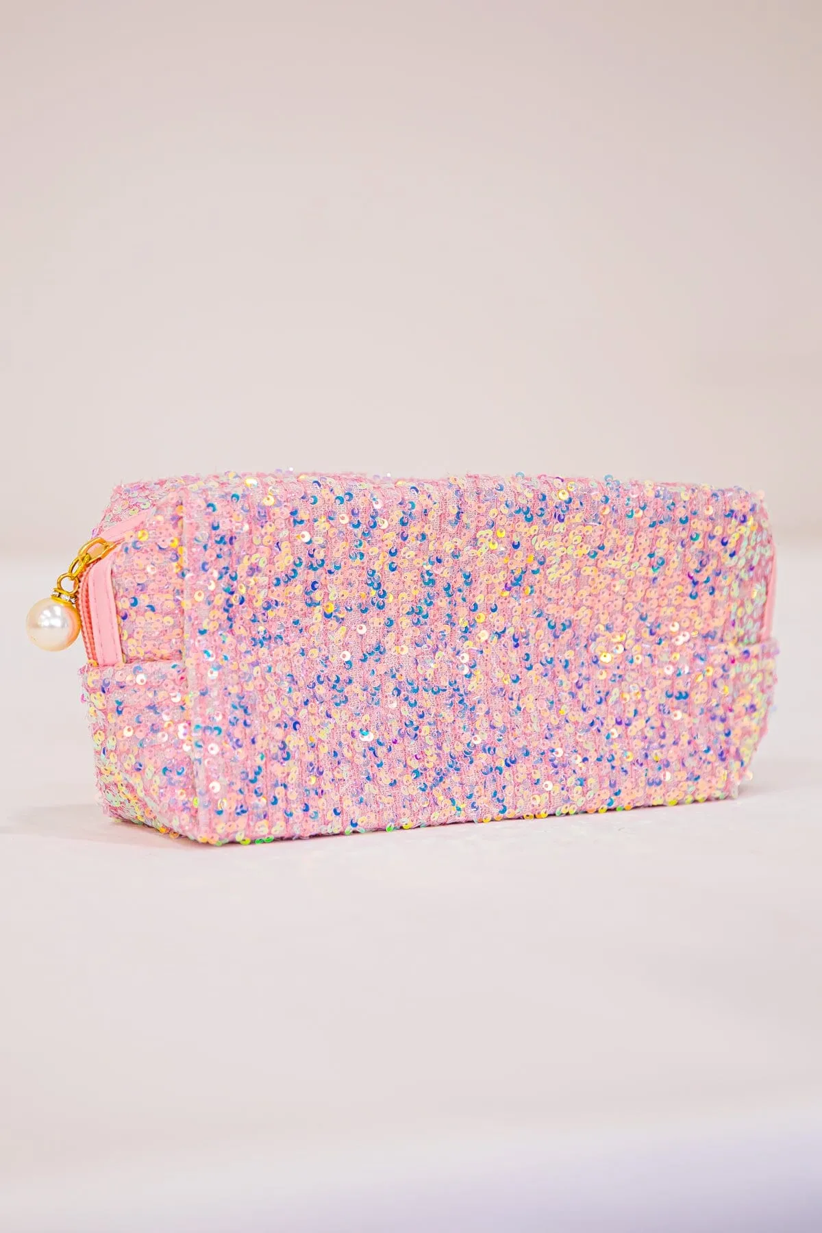 Blush Multicolor Sequin Makeup Bag