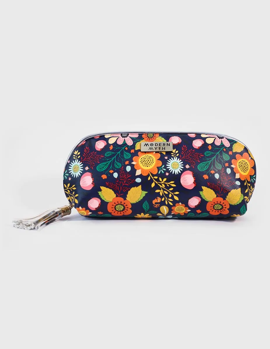 Boho Garden Silver Multi-Purpose Makeup Pouch | Modern Myth