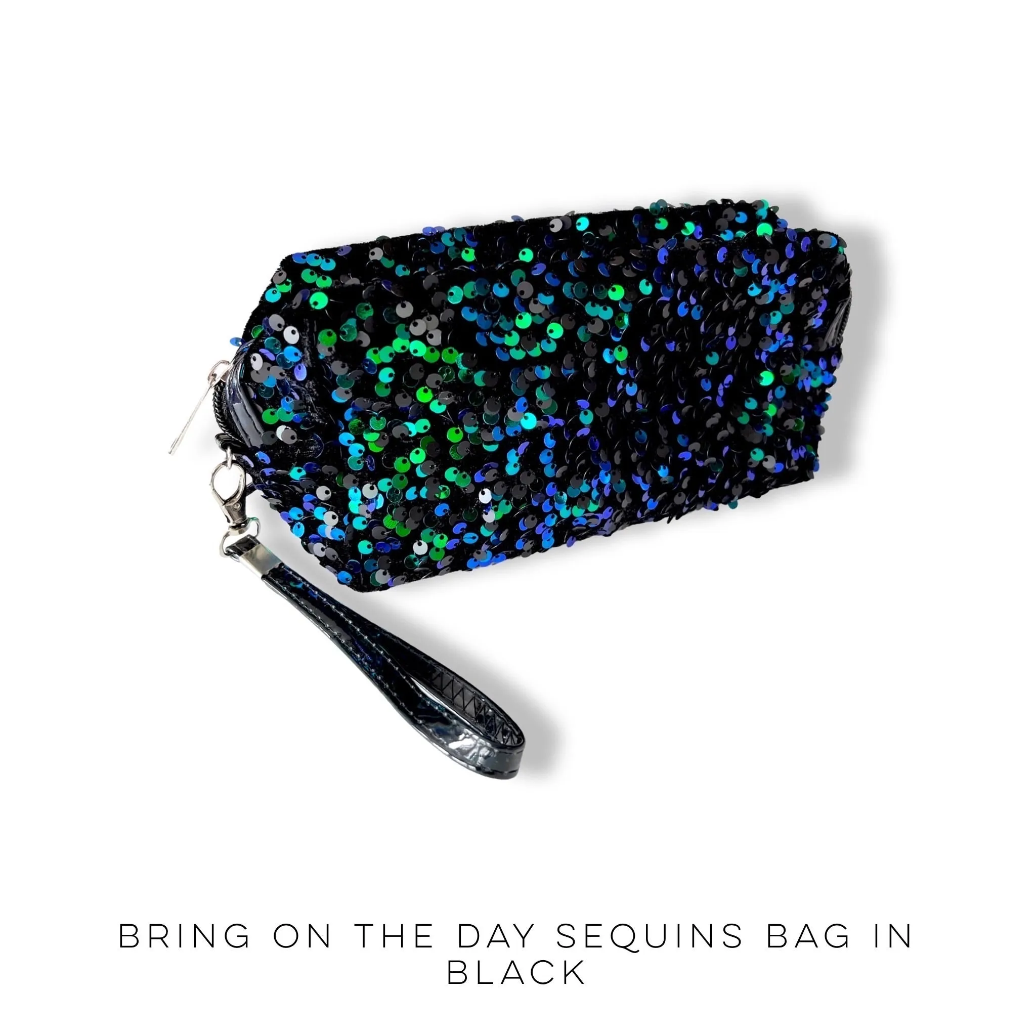 Bring on the Day Sequins Bag in Black