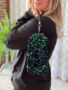 Bring on the Day Sequins Bag in Black