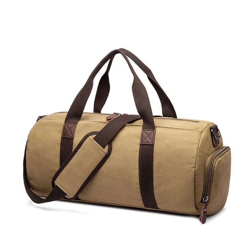 Canvas Duffel Bag For Mens Canvas Weekender Bag Men's Gym Bag Fashion Carry On Bag