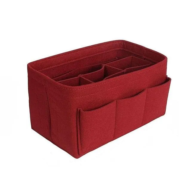 Cosmetic Bags Felt Cloth Handbag Organizer Insert Bag Travel Inner Purse Portable Make up Organizer Fits Speedy Neverfull