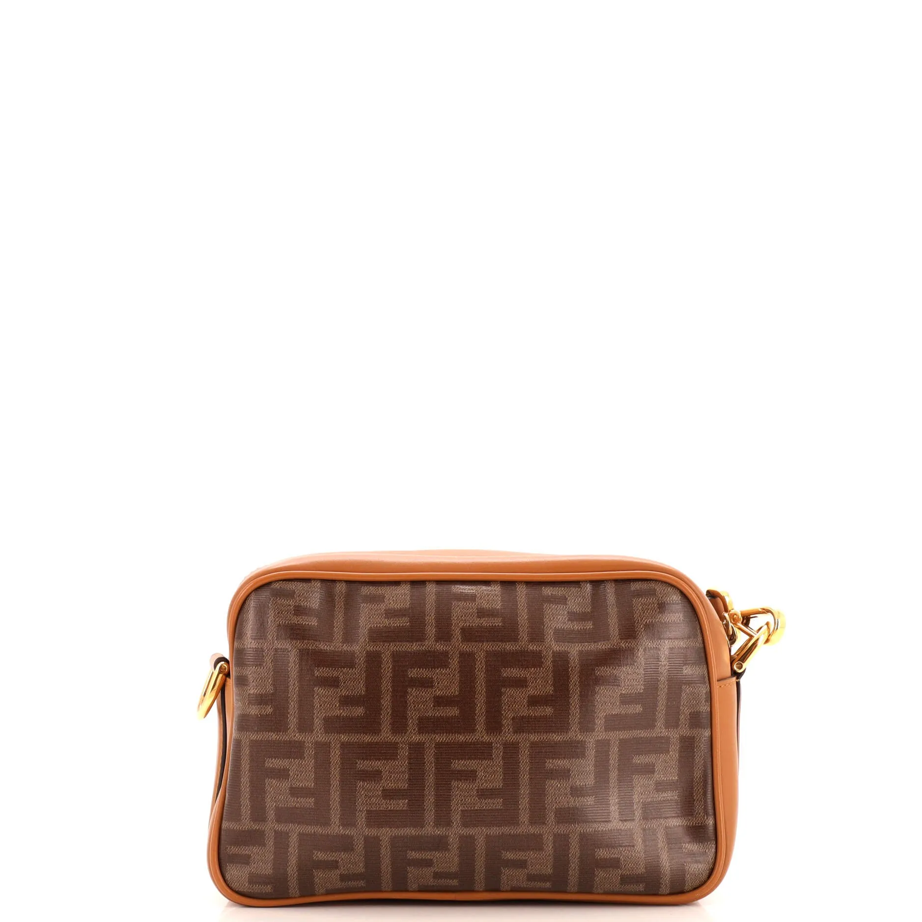 FF Logo Stamp Camera Bag Zucca Coated Canvas Small