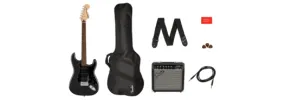 GENTLY USED Squier Affinity Series Stratocaster HSS Pack, Laurel Fingerboard, Charcoal Frost Metallic