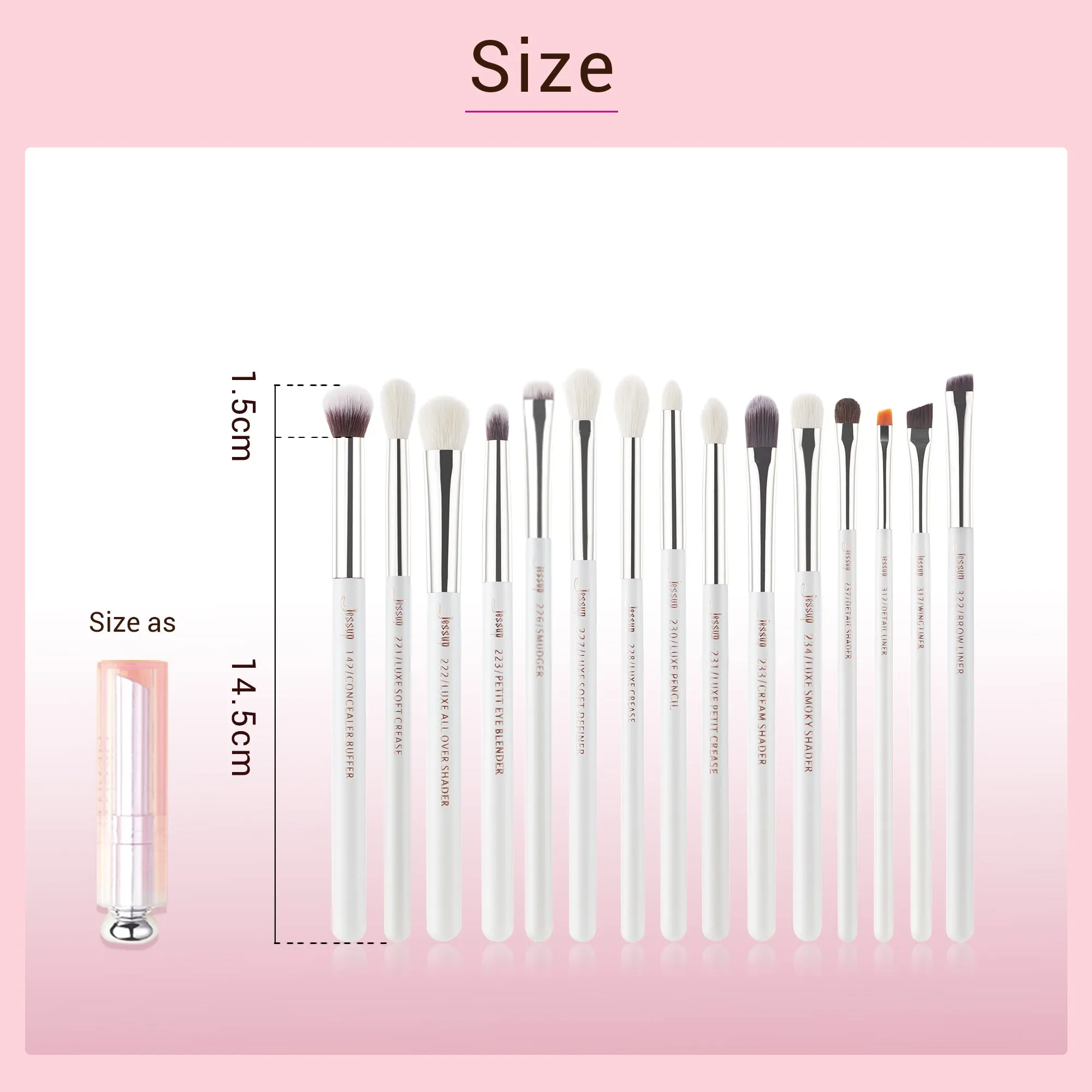 Individual Eye Brushes 15Pcs T237
