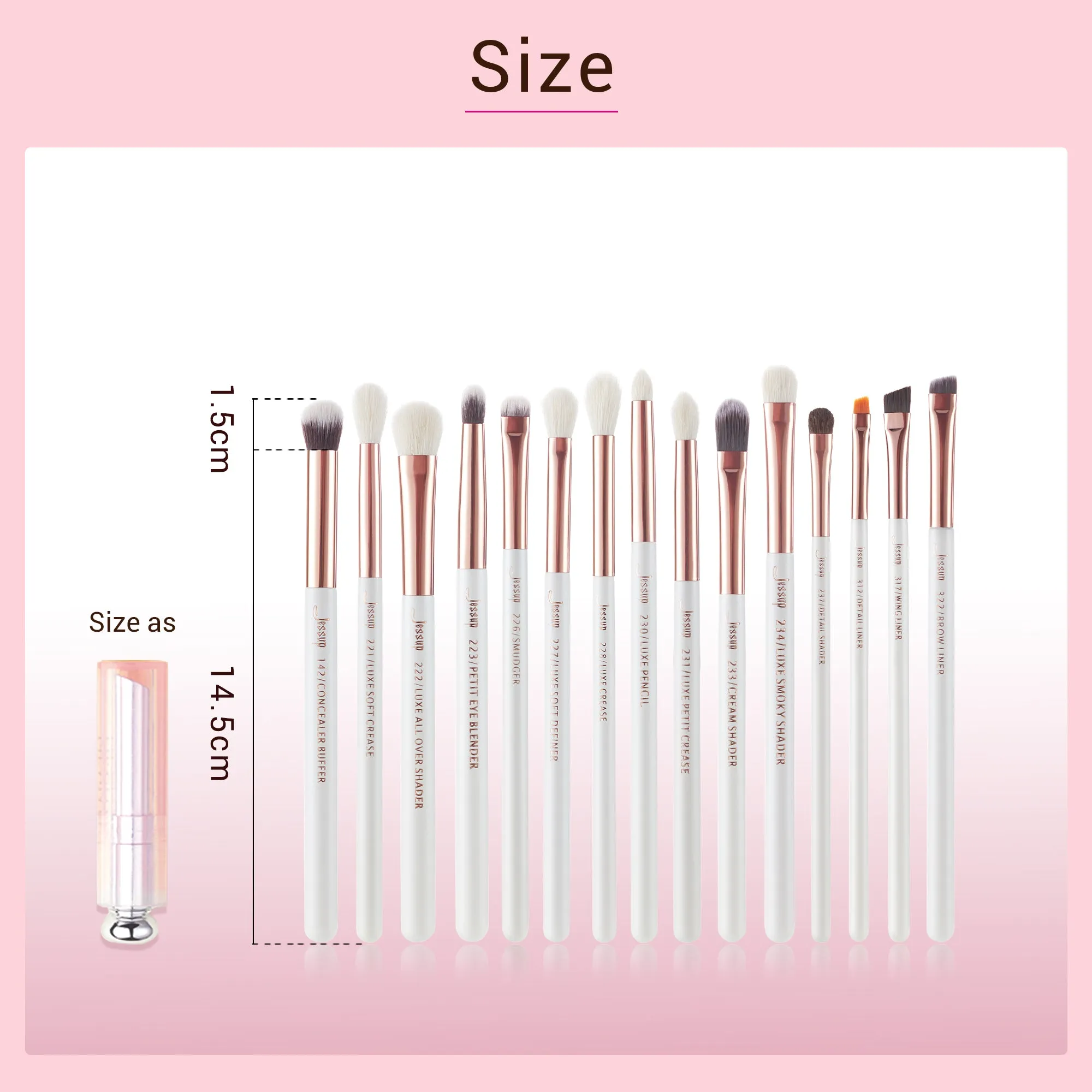 Individual Eyeshadow Brushes 15Pcs T217
