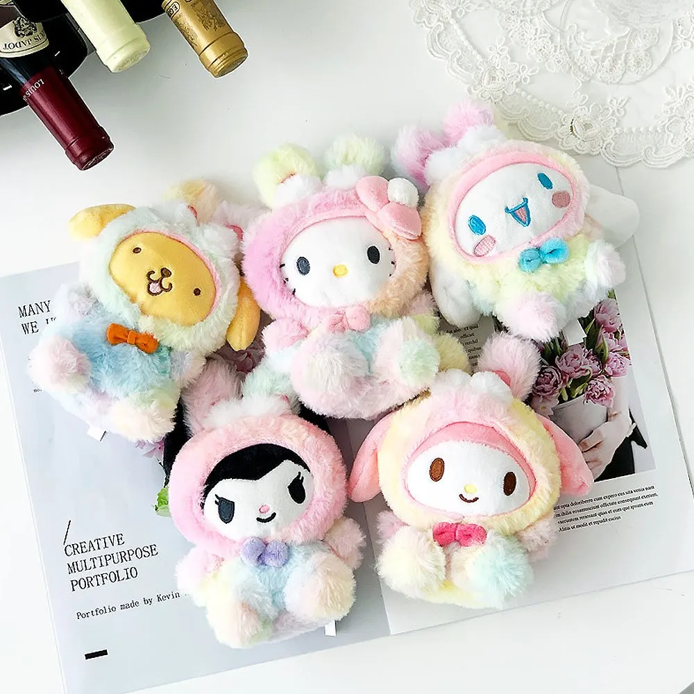 Kuromi Rainbow Clip-On Plush