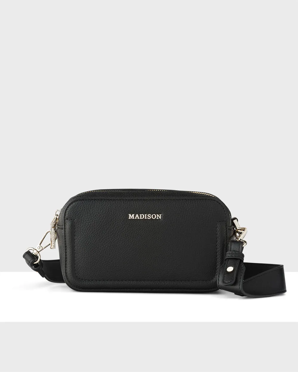Maddie Double Zip Camera Crossbody Bag   Large Link Chain