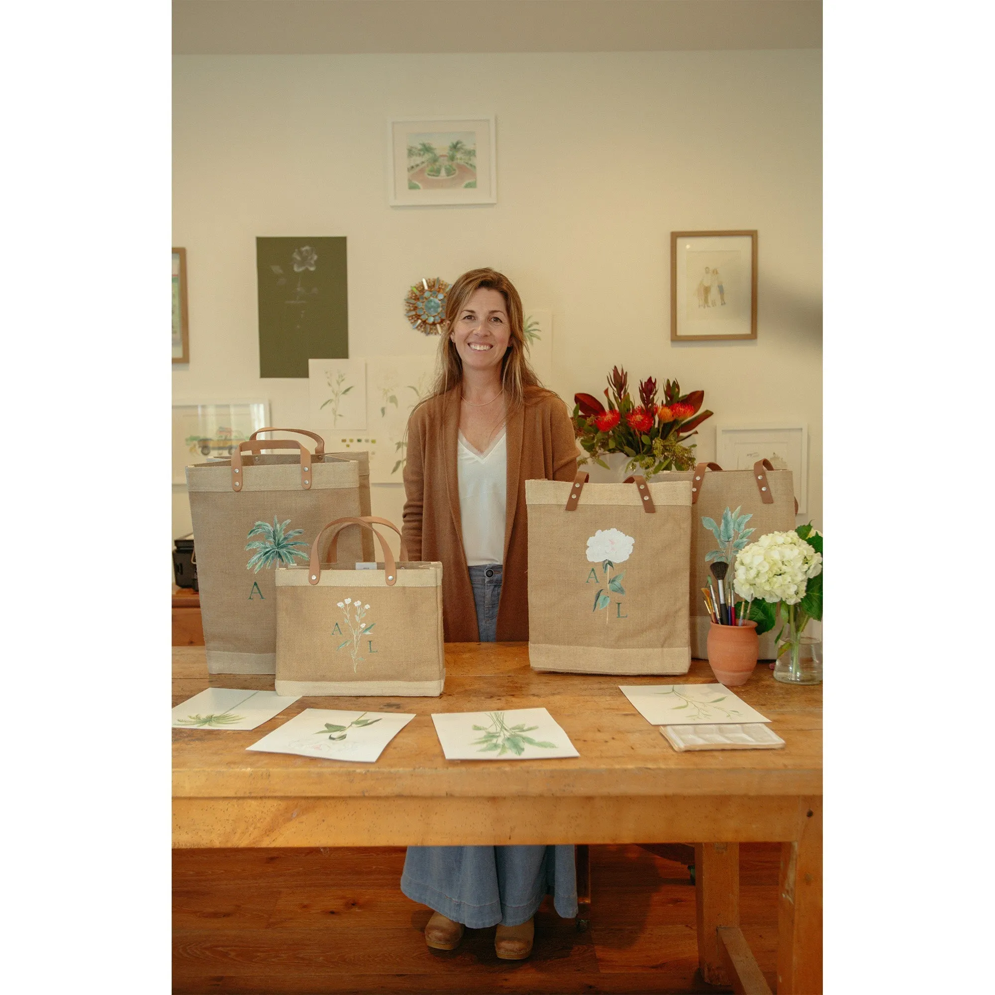 Market Bag in Gold Crest by Amy Logsdon