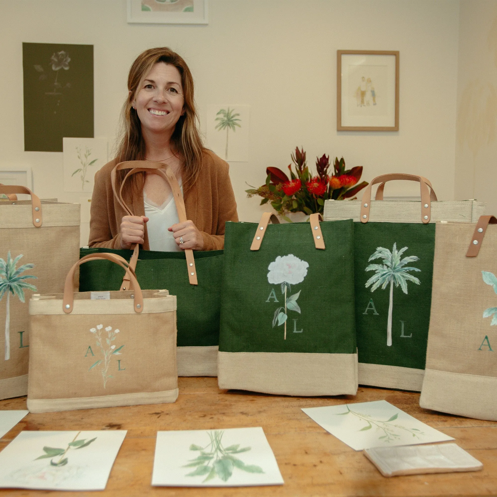 Market Bag in Gold Crest by Amy Logsdon