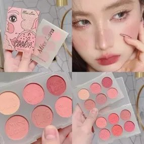 Miss Lara cookie eyeshadow & Blush palette 6 colors 9g Ms-37