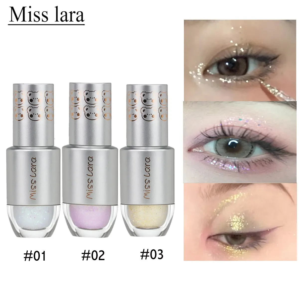 Miss Lara Glitter Liquid Highlighter Eyeshadow
