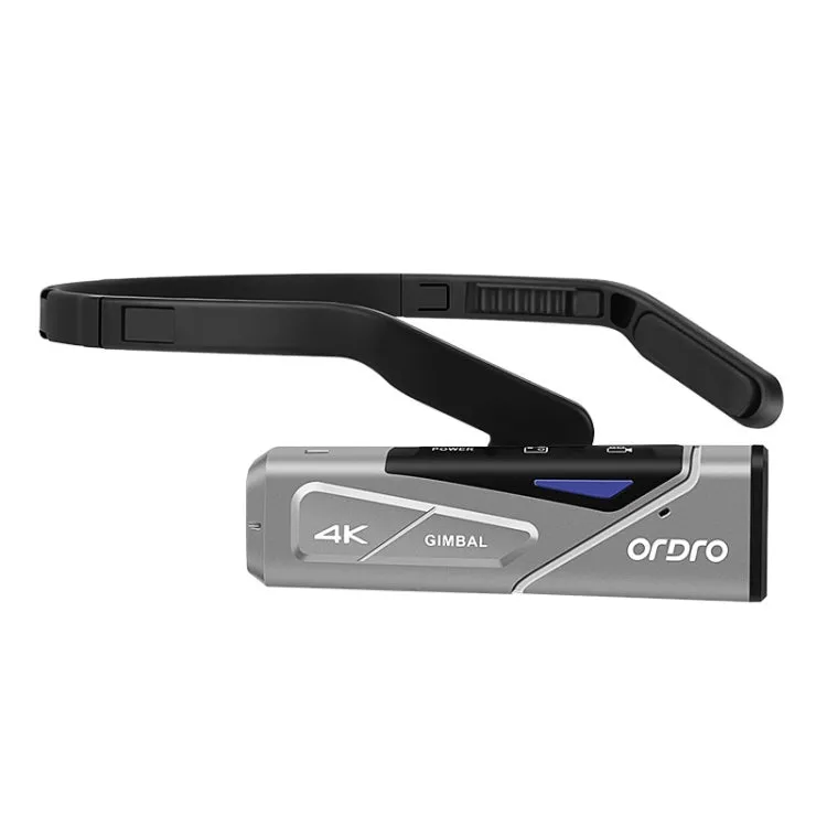 ORDRO EP7 4K Head-Mounted  Auto Focus Live Video Smart Sports Camera, Style:Without Remote Control(Silver Black)