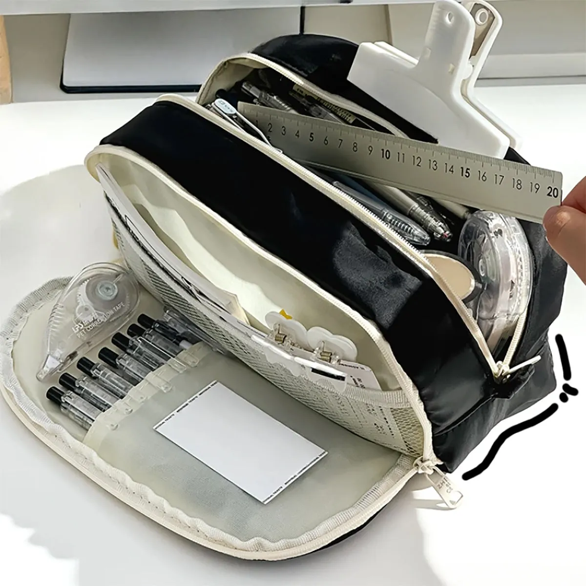 Pen Pencil Case Durable Big Storage Pen Pouch Bag for School Supplies Office College Teen Girls Adults