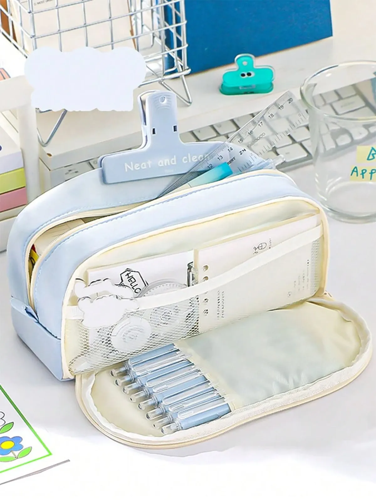 Pen Pencil Case Durable Big Storage Pen Pouch Bag for School Supplies Office College Teen Girls Adults