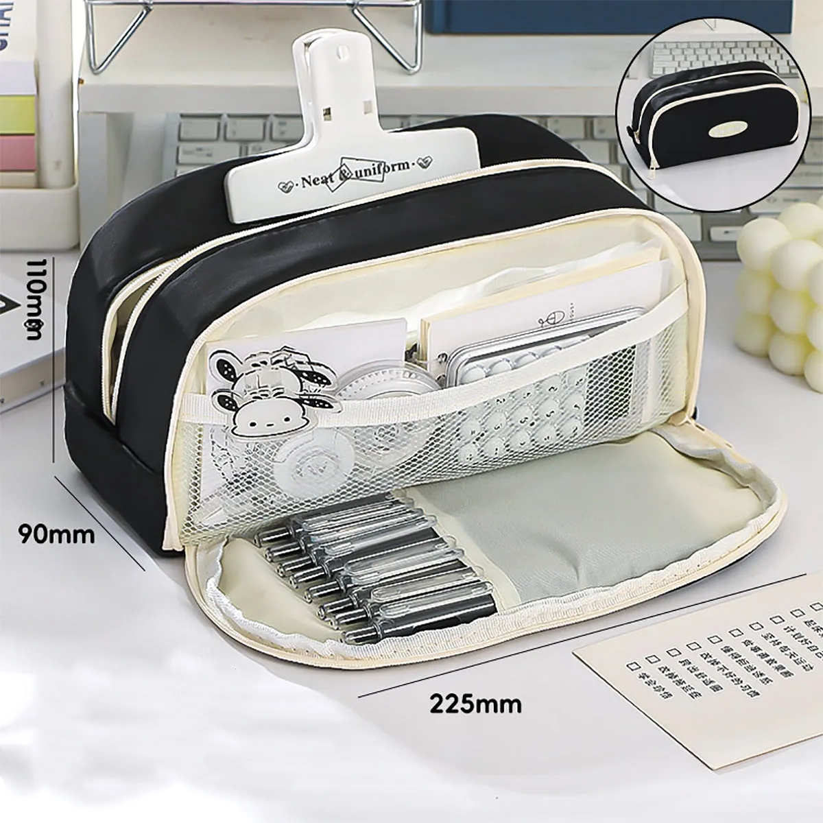 Pen Pencil Case Durable Big Storage Pen Pouch Bag for School Supplies Office College Teen Girls Adults