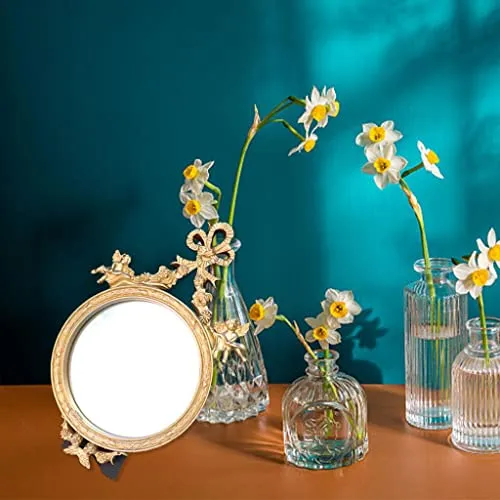 Pinakine® Decorative Wall Mirror Vanity Trays Makeup Mirror for Bedroom Dresser Decor