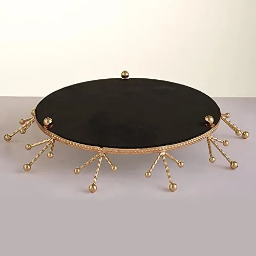 Pinakine® Mirror Tray Home Decorative Mirror for Perfume Organizer Tray Round