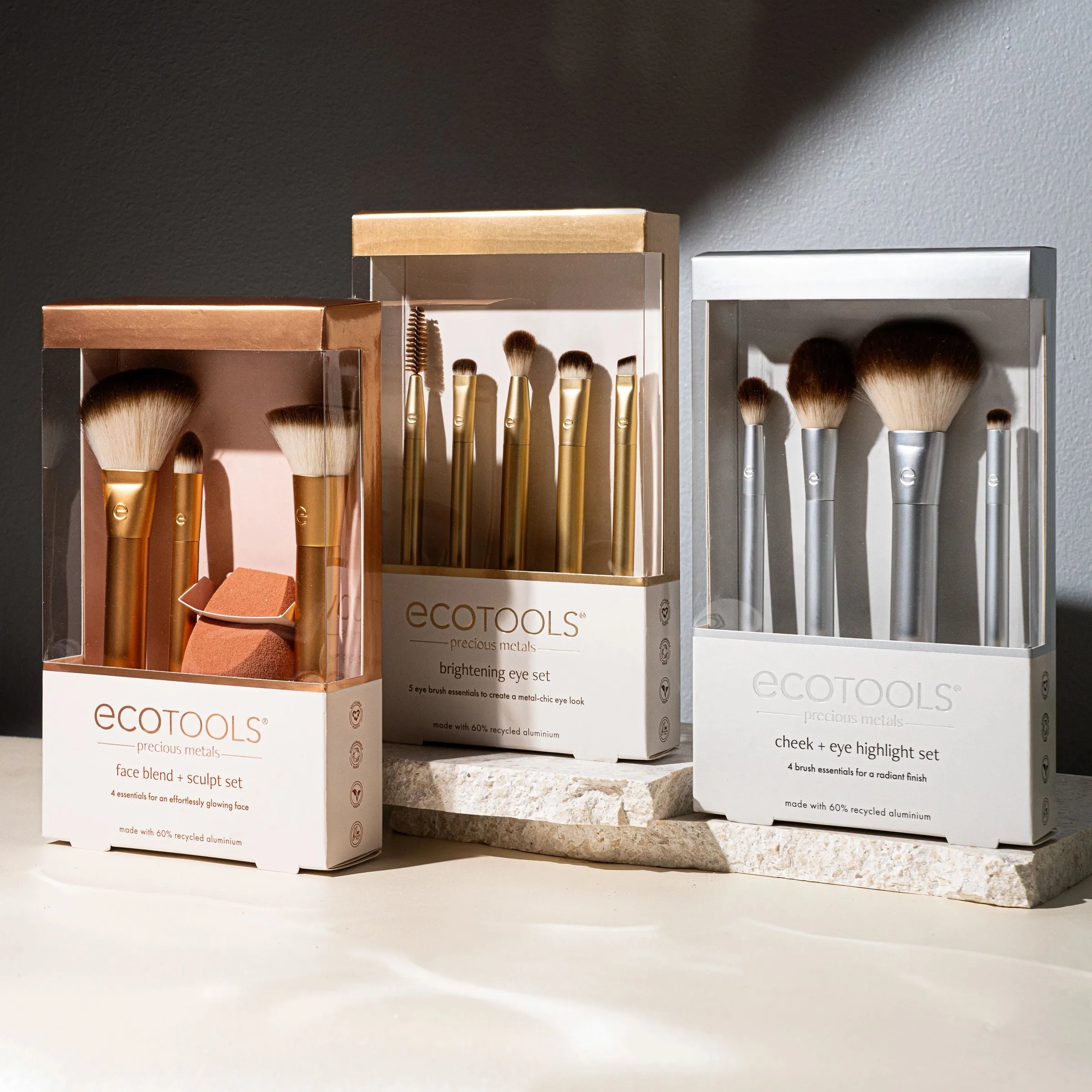 Precious Metals Brightening Eye Makeup Brush Set