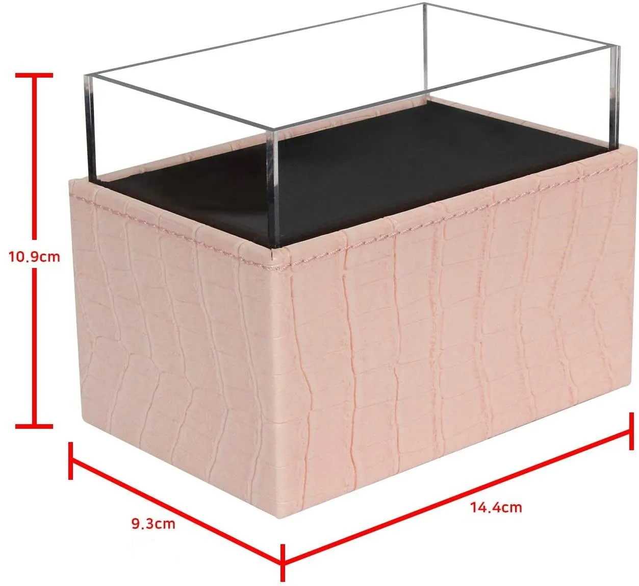 Premium Acrylic Leather Makeup Brush Storage with Pearls