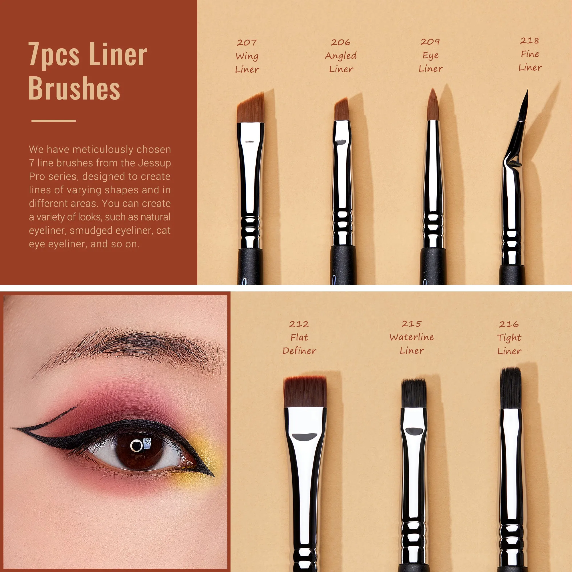 PRO Comprehensive Eye Brush Set 28Pcs T341