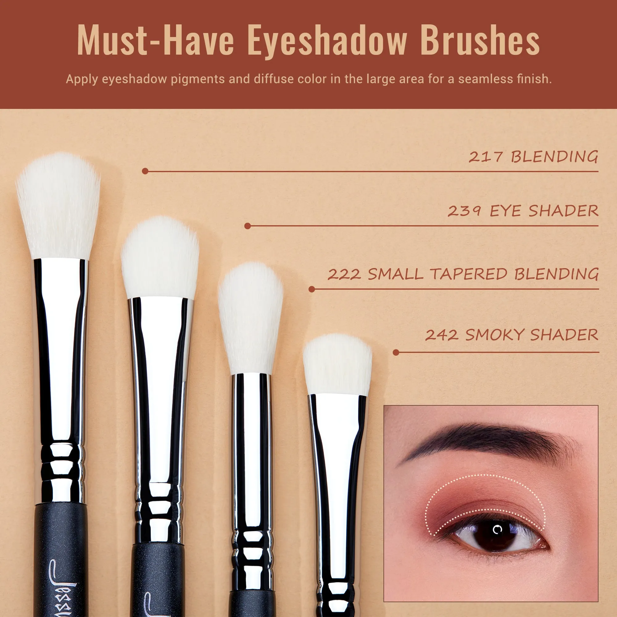PRO Eyeshadow Brush Set 11pcs T340