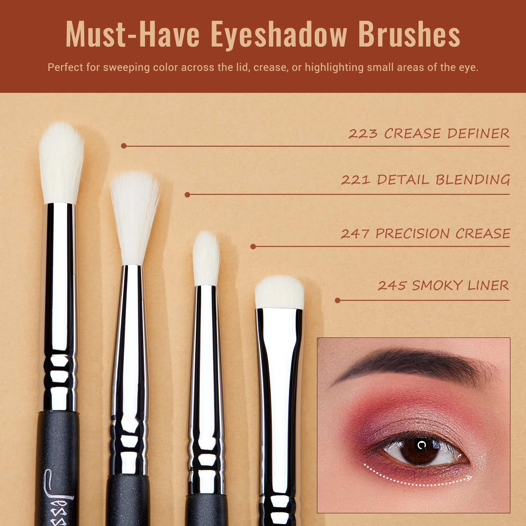 PRO Eyeshadow Brush Set 11pcs T340