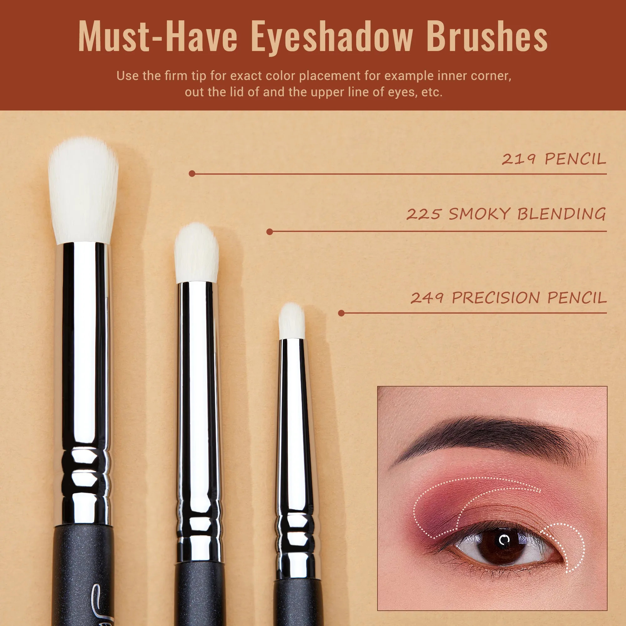 PRO Eyeshadow Brush Set 11pcs T340