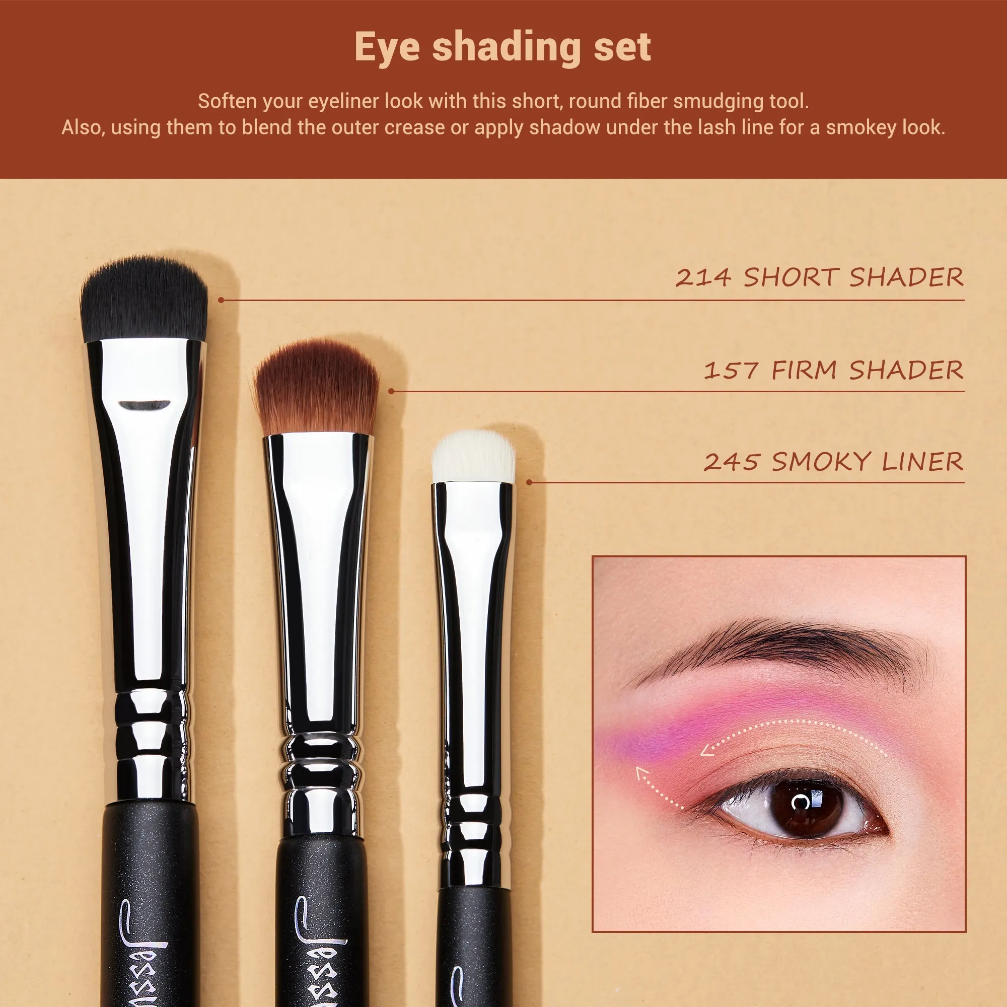 PRO Eyeshadow Brush Set 12pcs T339