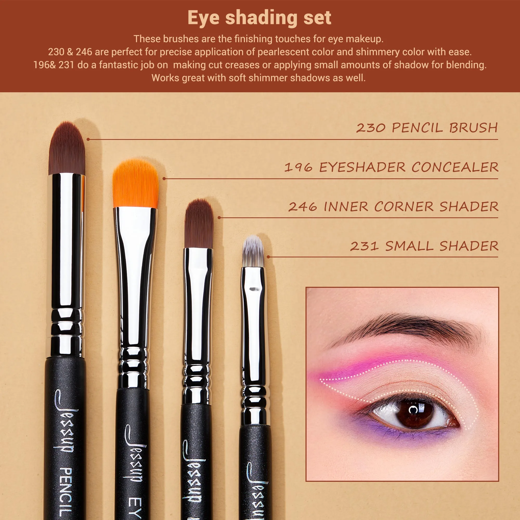 PRO Eyeshadow Brush Set 12pcs T339