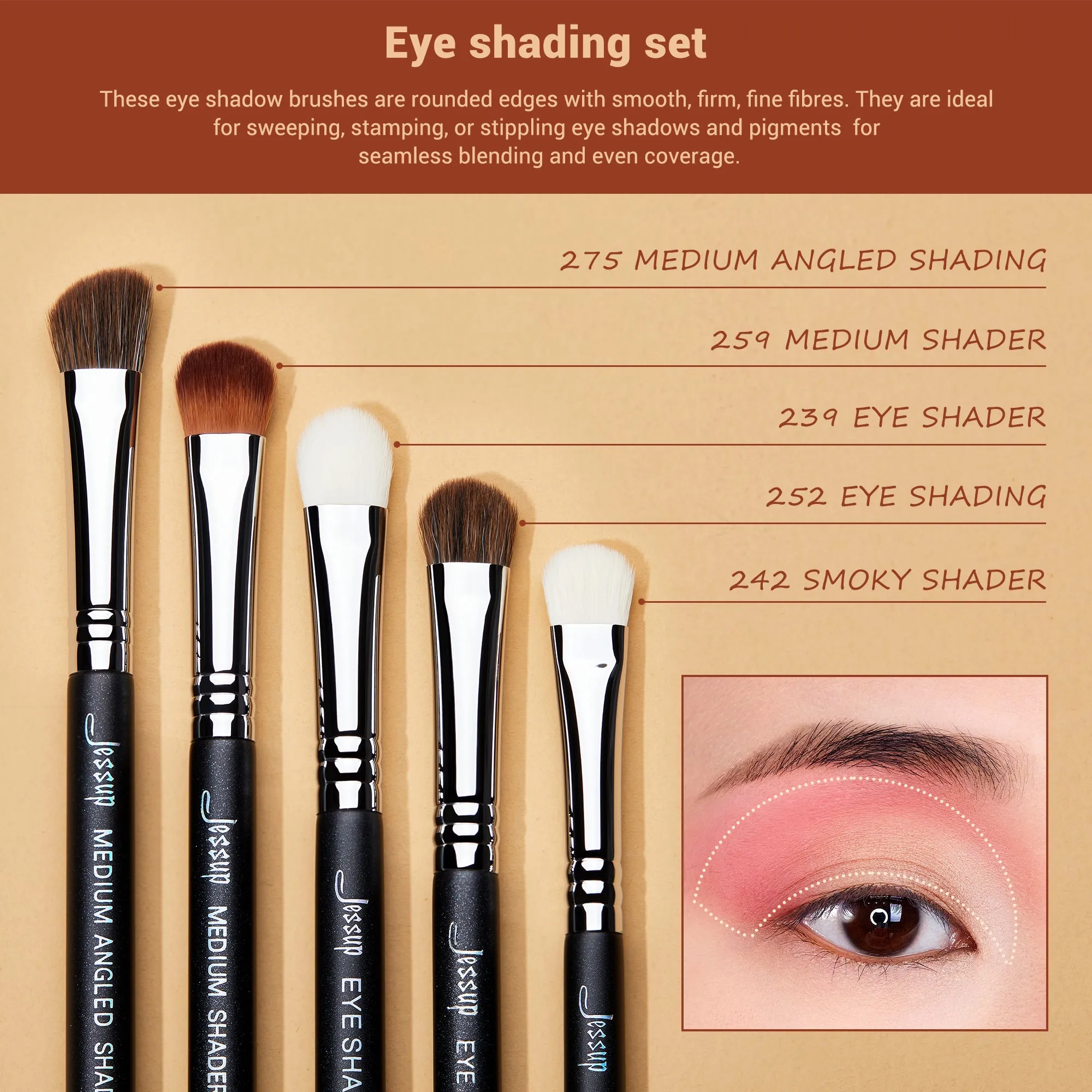 PRO Eyeshadow Brush Set 12pcs T339