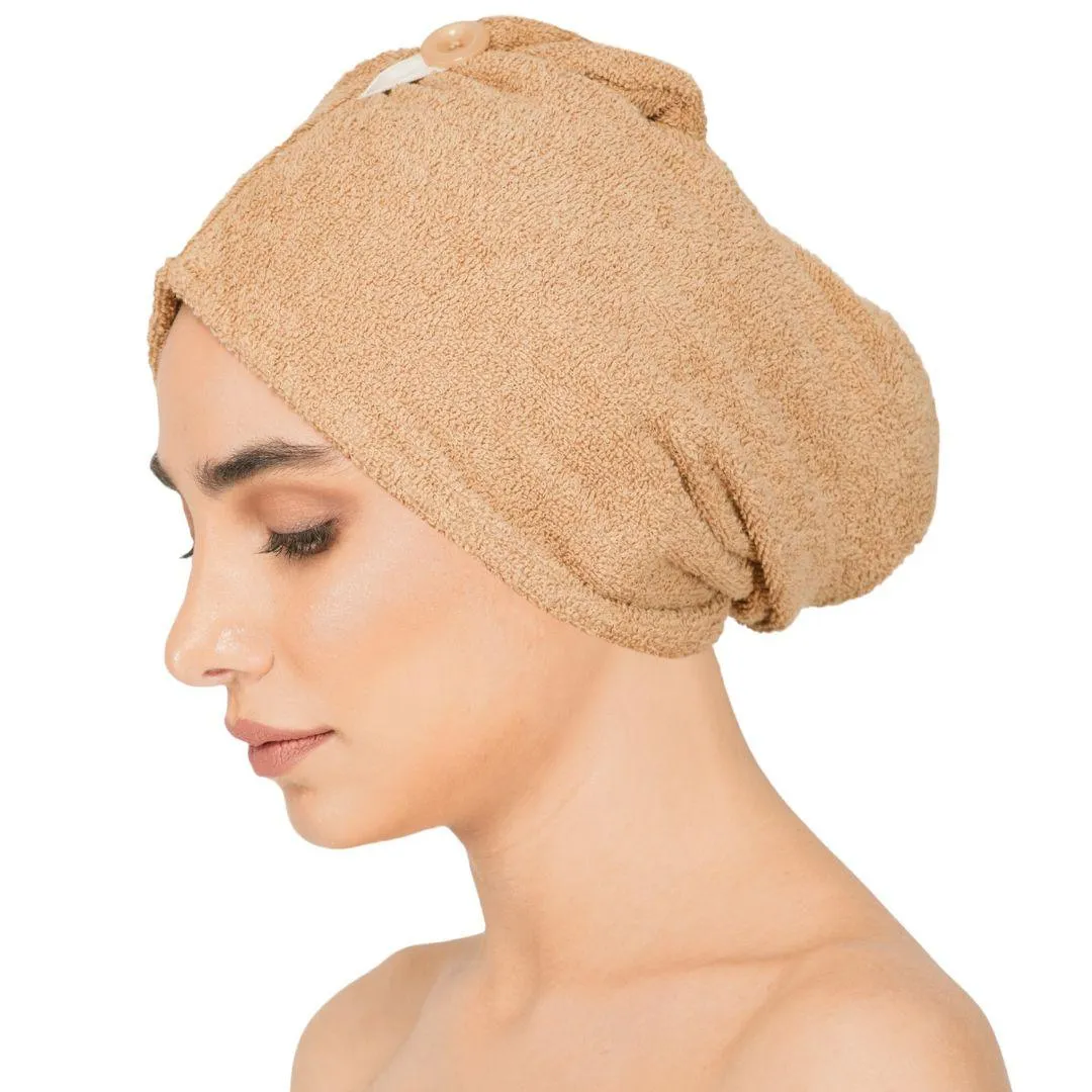 Rangoli Noble Cotton Hair Wrap Towel | Quick Dry, Absorbent Shower Cap