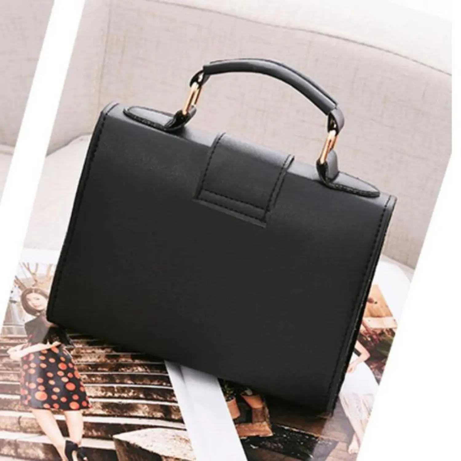 Sleek Minimalist Flap Crossbody/Shoulder Bag
