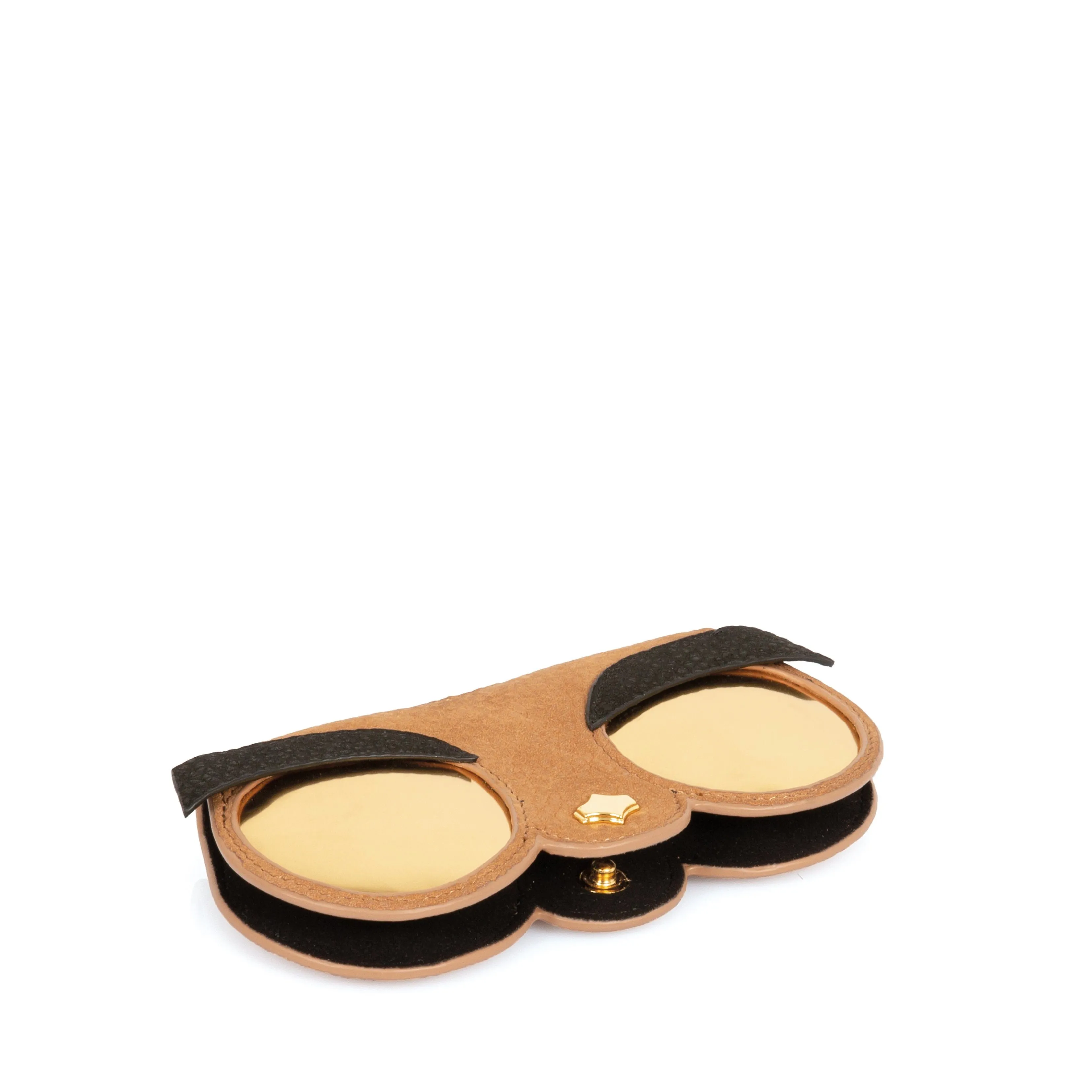 Sunglasses Case | Eyebrow | Nubuck Leather 24K Gold Plated