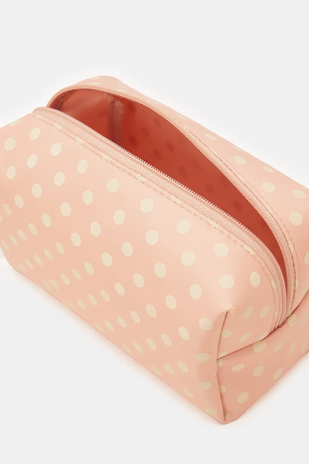 Women Pink Floral Print Cosmetic Pouch Set (4 Piece)