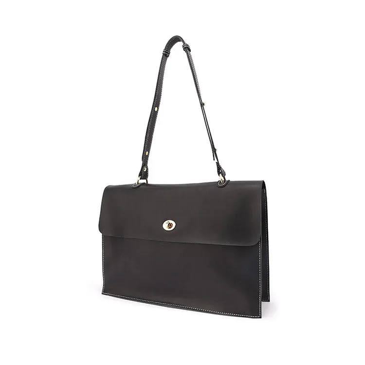 Women's Black Leather Satchel Over the Shoulder Bag Handbags Purse for Women