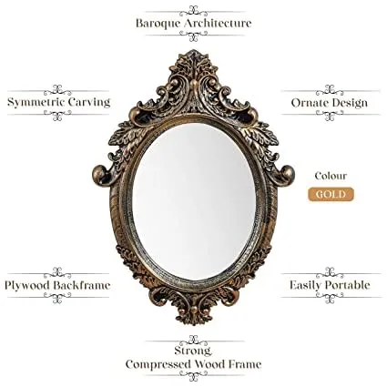 WOOD HUT MART Wall Mount Wooden MIROR Frame